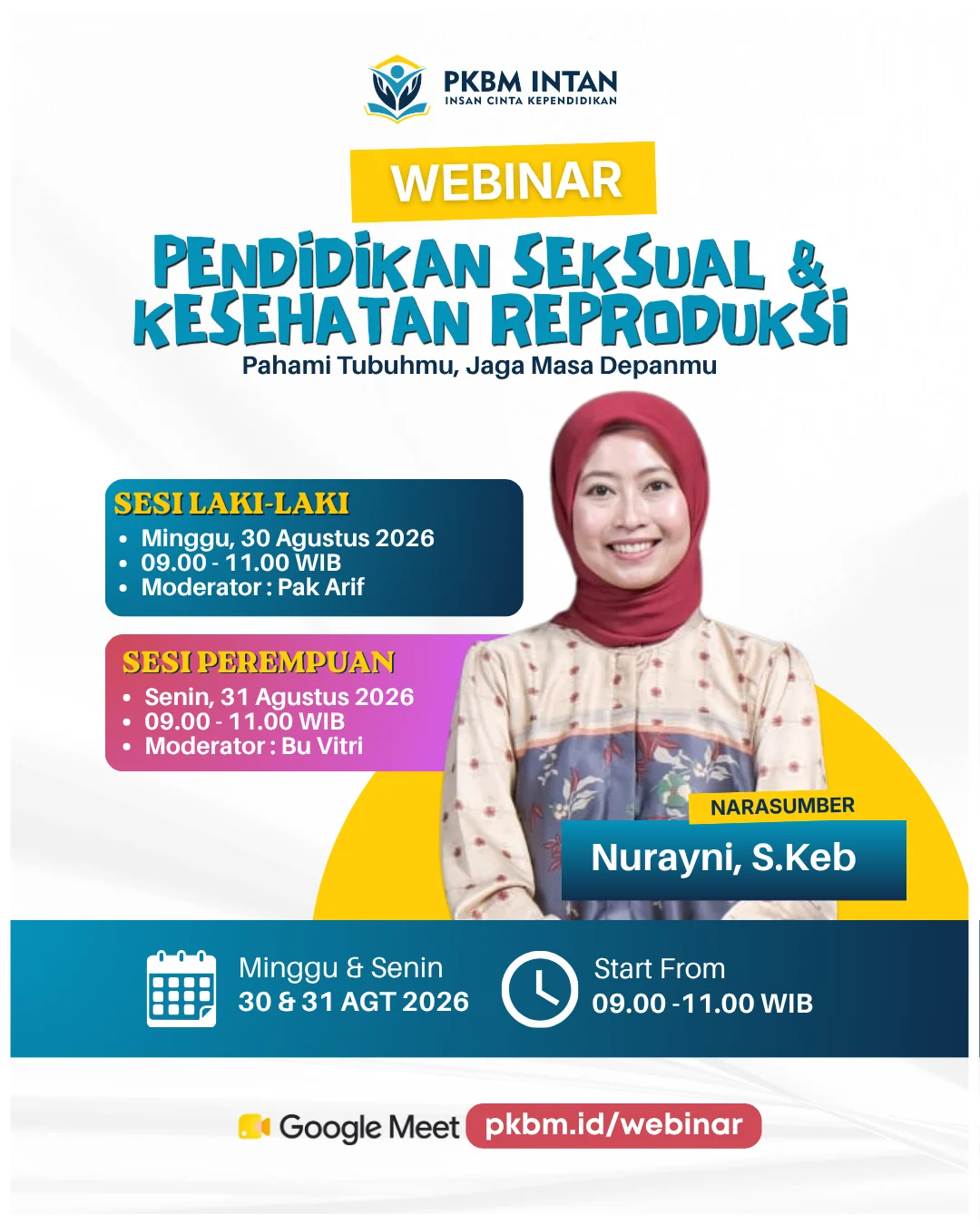 Poster WEBINAR: PENDIDIKAN SEKSUAL & KESEHATAN REPRODUKSI